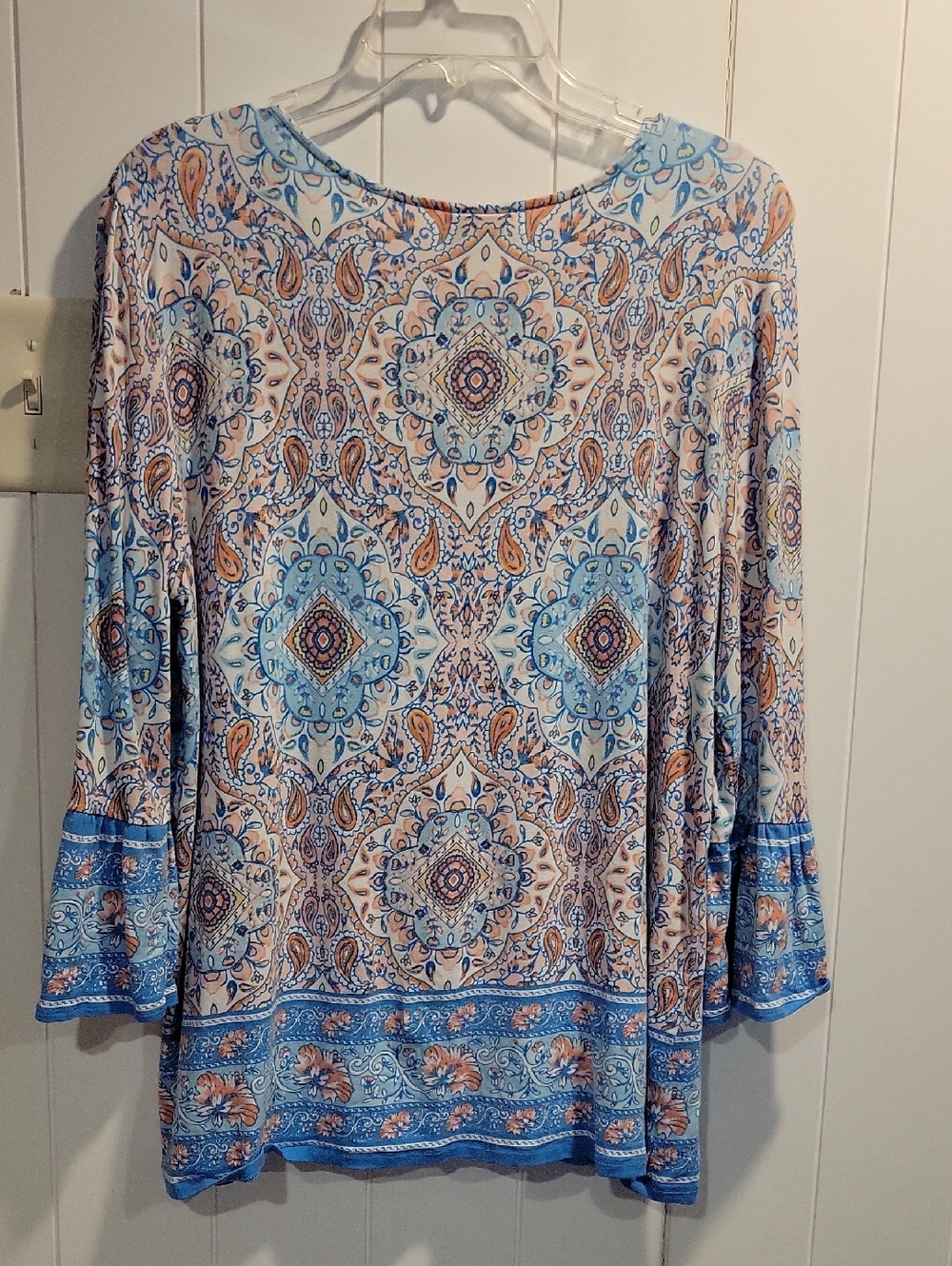 Ruby Rd Boho Style Bell Sleeve Top - Picture 5 of 5